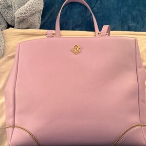 Glass Ladder & Co Lilac Leather Tote with Gold Details LARGE